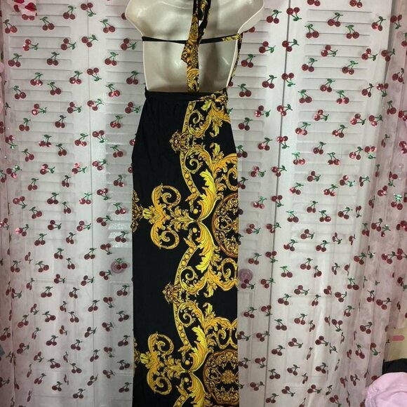 Fashion Nova Black And Yellow maxi dress - Picture 4 of 5